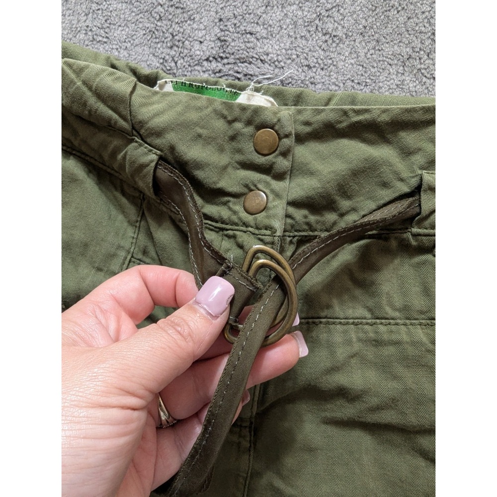 Anthropologie Casual Shorts W/ Belt Women's Size 28 Green - Picture 9 of 12